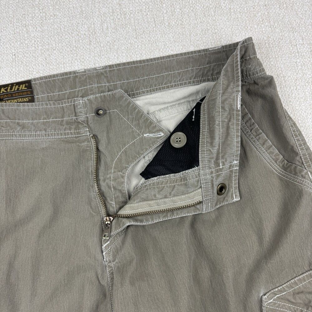 Kuhl Men's Crag Series Cargo Pocket Green Outdoor Hiking Utility Work Shorts 34 - Picture 4 of 15